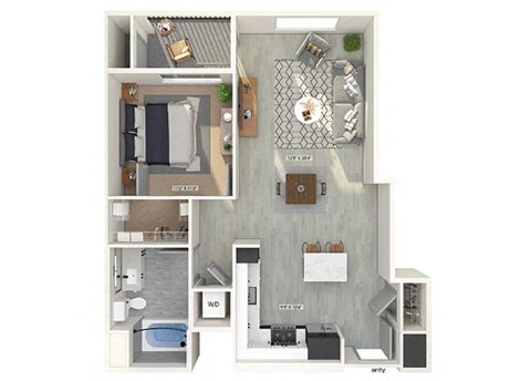 A4 Floorplan Image at Chroma Apartments in Canoga Park CA
